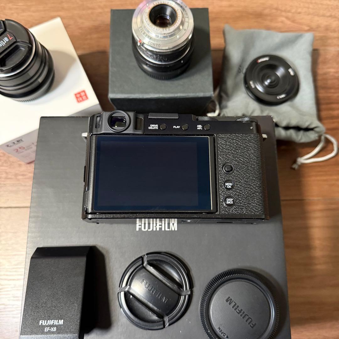 【美品】X-E4 FUJIFILM 本体BLK+レンズ4種+付属品多数