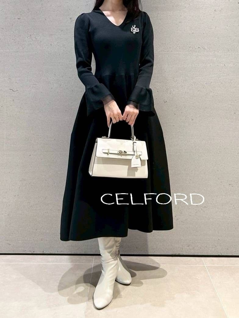 セルフォード シアーミックスホールガーメントワンピース 38