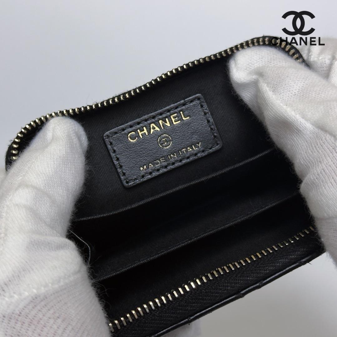 正規品　超美品　シャネル　カメリア　No.5　ケース　ラウンドファスナー