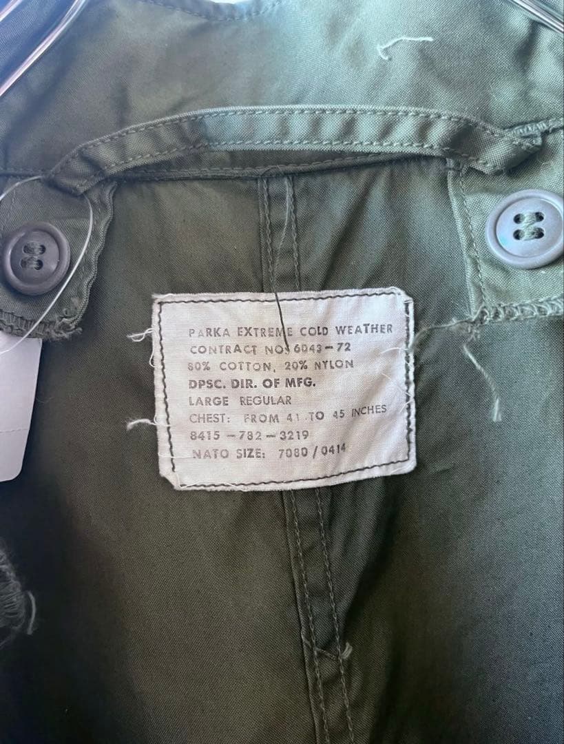 ジャケット・アウター 70's U.S. Army M65 Fishtail Parka