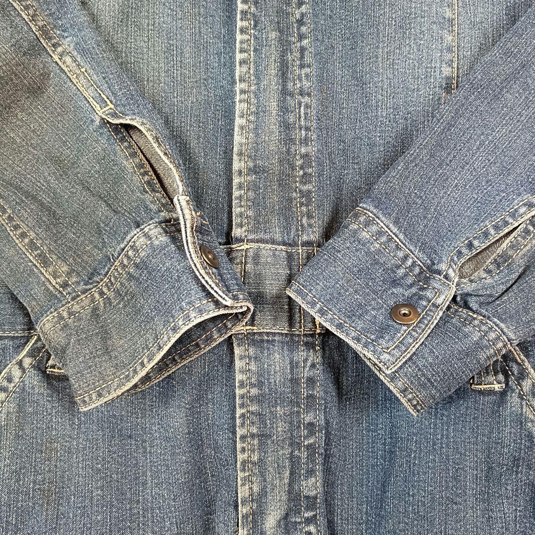 【3着セット】アイズフロンティア デニムつなぎ 作業服 Lサイズ