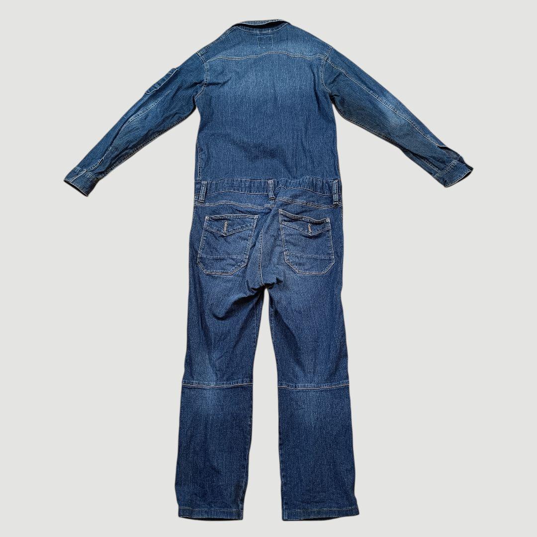 【3着セット】アイズフロンティア デニムつなぎ 作業服 Lサイズ