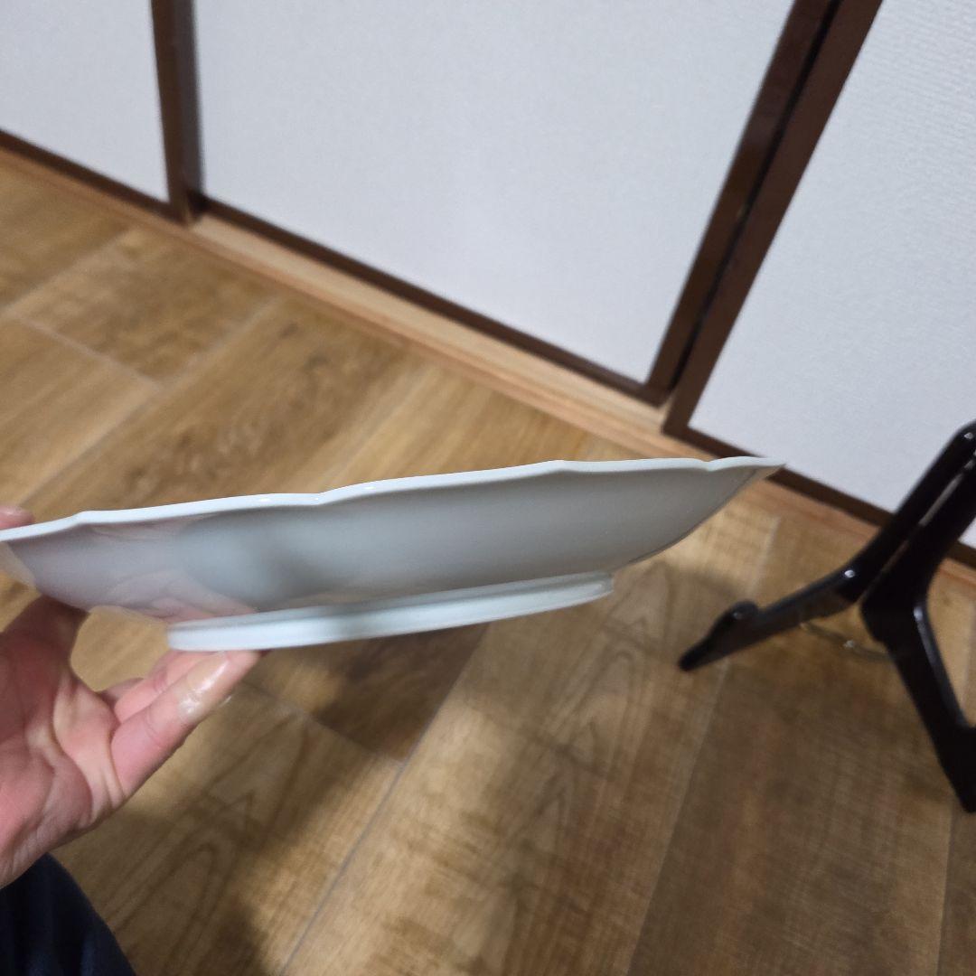 皇室御用達　有田焼　香蘭社　飾り皿 染錦菖蒲