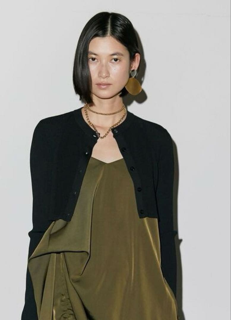 美品！UN3D. アンスリード SHORT KT CD / ショートニットカーデ