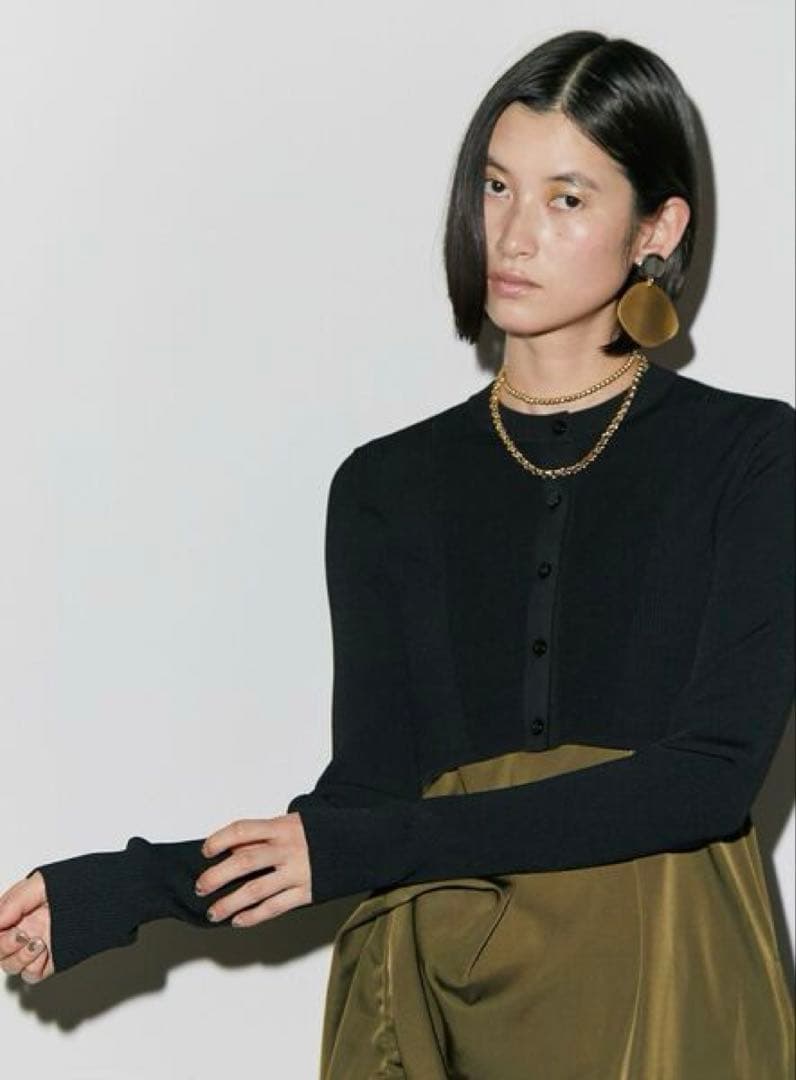 美品！UN3D. アンスリード SHORT KT CD / ショートニットカーデ