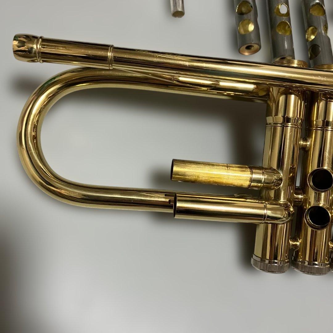 トランペット　本体　付属品　ケース　セット　ミュート付き　模様入り
