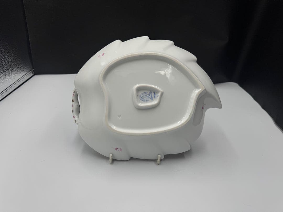 ヴィンテージ ハンガリー　ヘレンド。 アポニーのピンク　リーフディッシュ