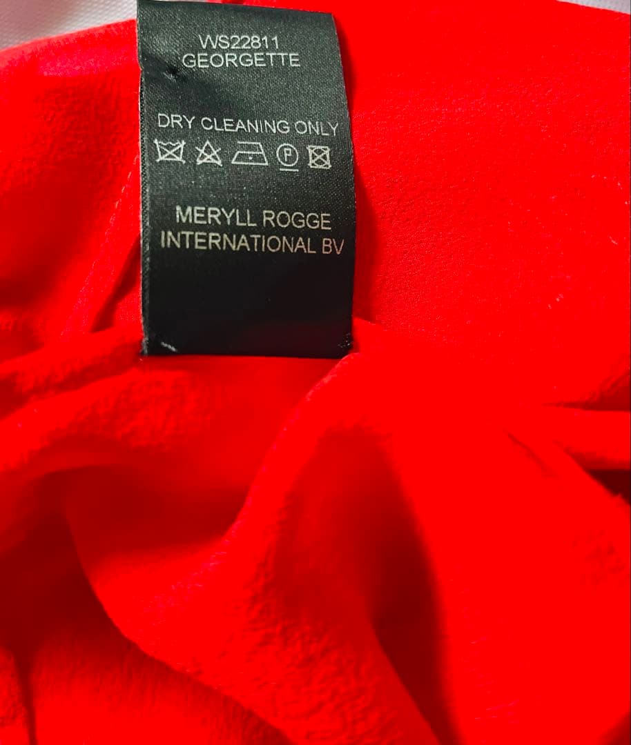 MERYLL ROGGE メリルロッゲ 赤 スカラップ ワンピース 44