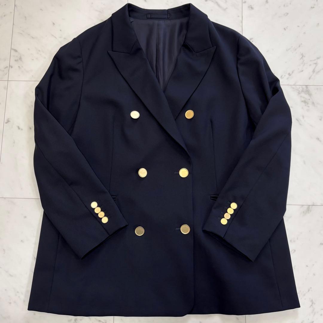 極美品✨23区　ドライウールツイル ブレザー ジャケット　紺ブレ　金ボタン　48