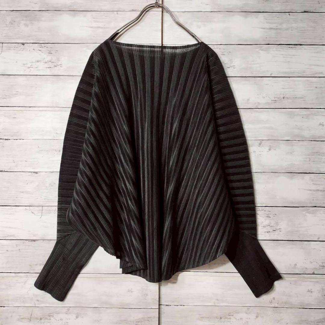プリーツプリーズ イッセイミヤケ 長袖カットソー ハーフムーン 半円
