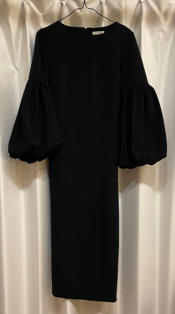 【L'Or】Balloon Sleeve Dress ブラック