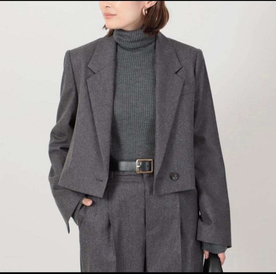 お値下げ中！おススメ！高級伊製グアベロ生地！美品ドゥーズィエムクラス　ジャケット