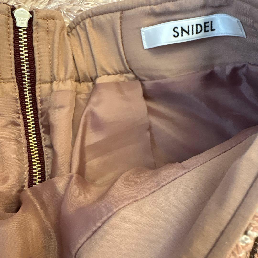 スナイデル　ロービングチェックミニスカート　ピンク　1 M