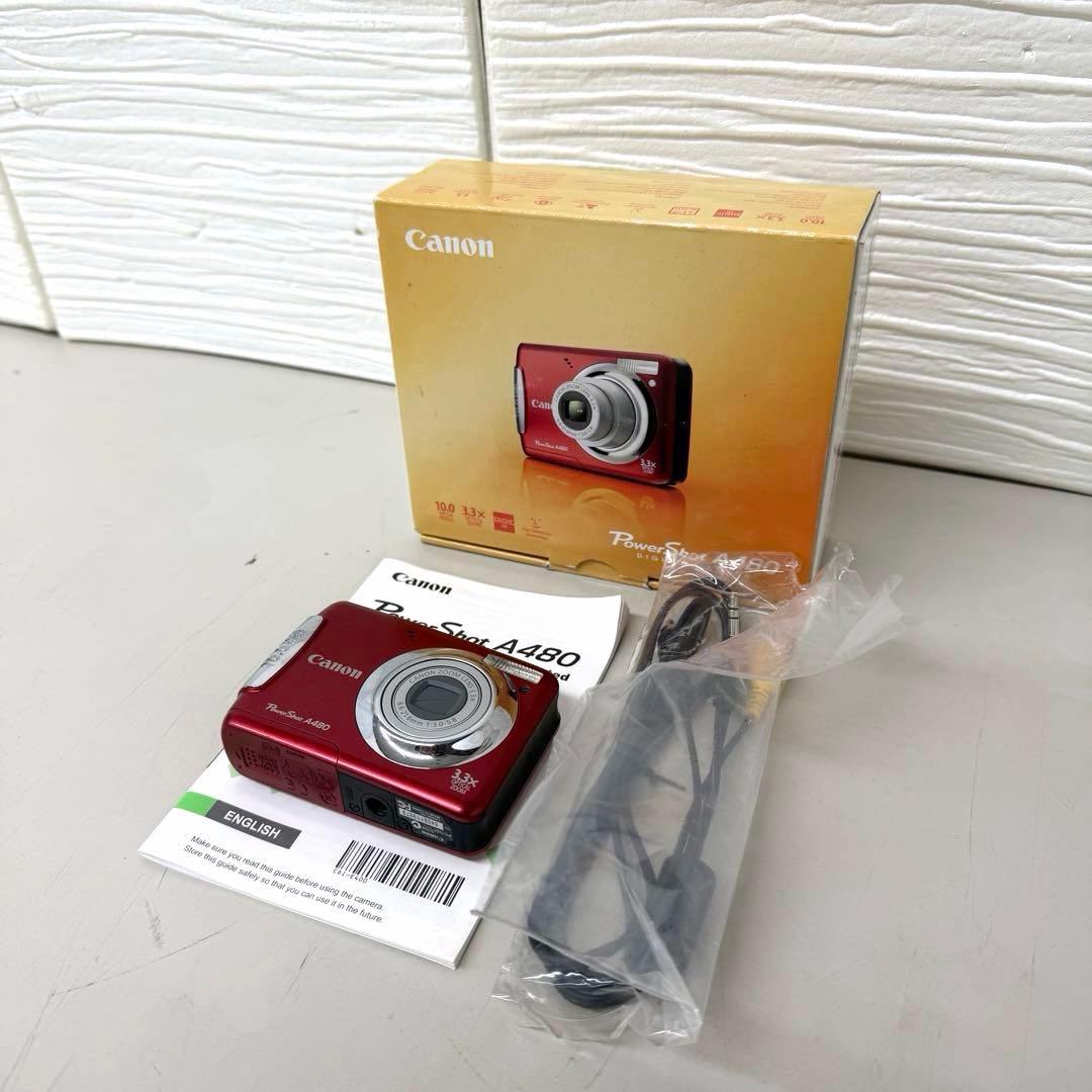 Canon PowerShot A480 レッド　デジタルカメラ