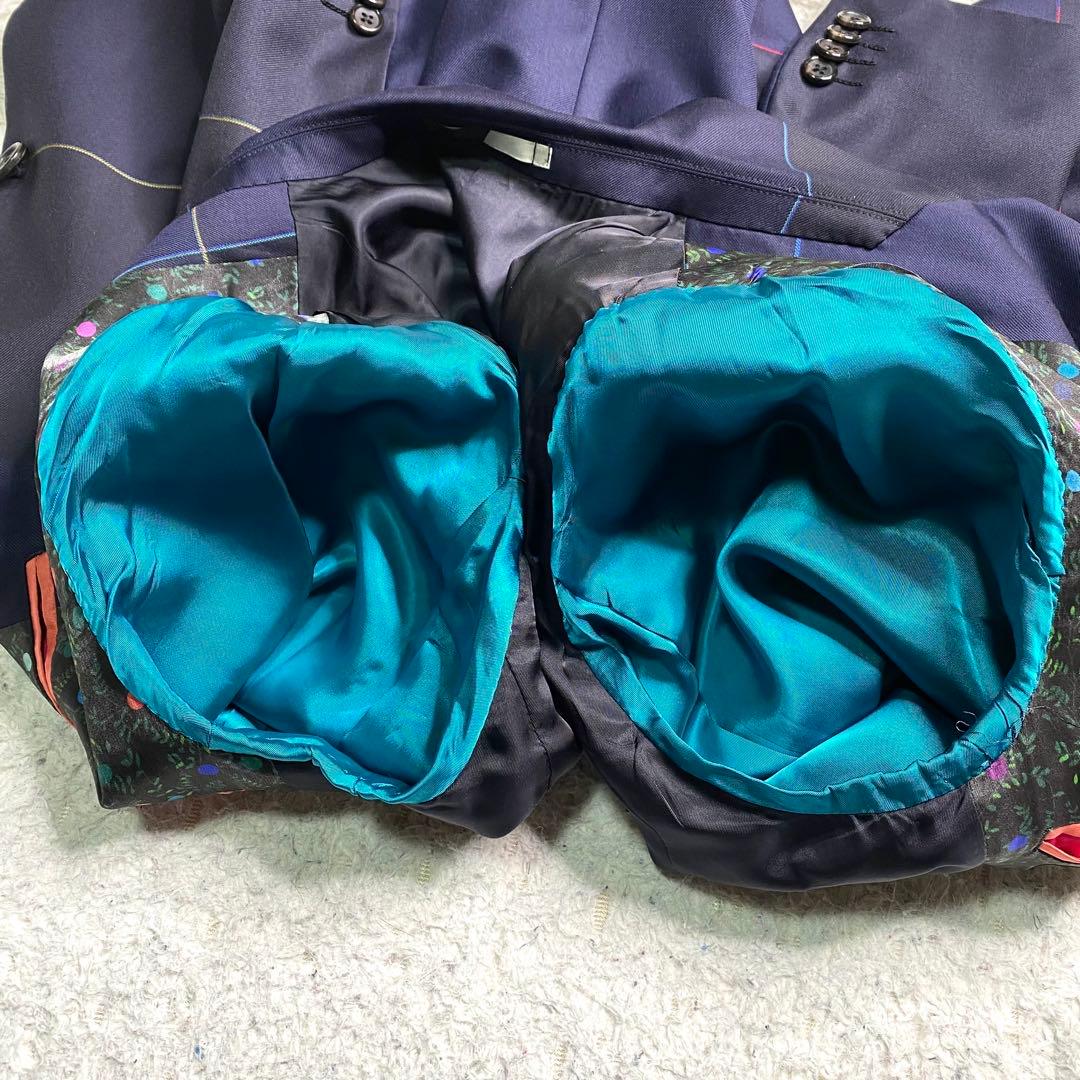 美品✨Paul smith 現行 テーラード バイカラー チェック リーフ 派手