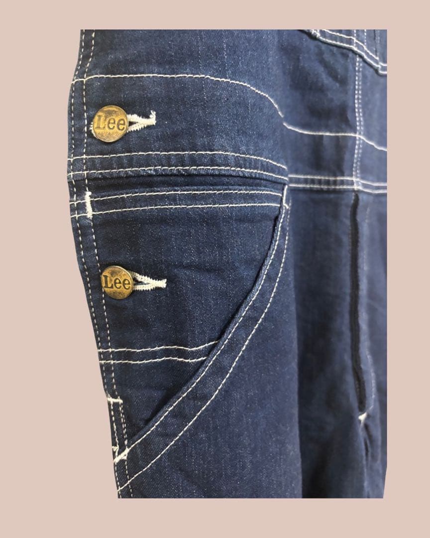 ⭕️ちゅう Lee ダークブルー デニムオーバーオール