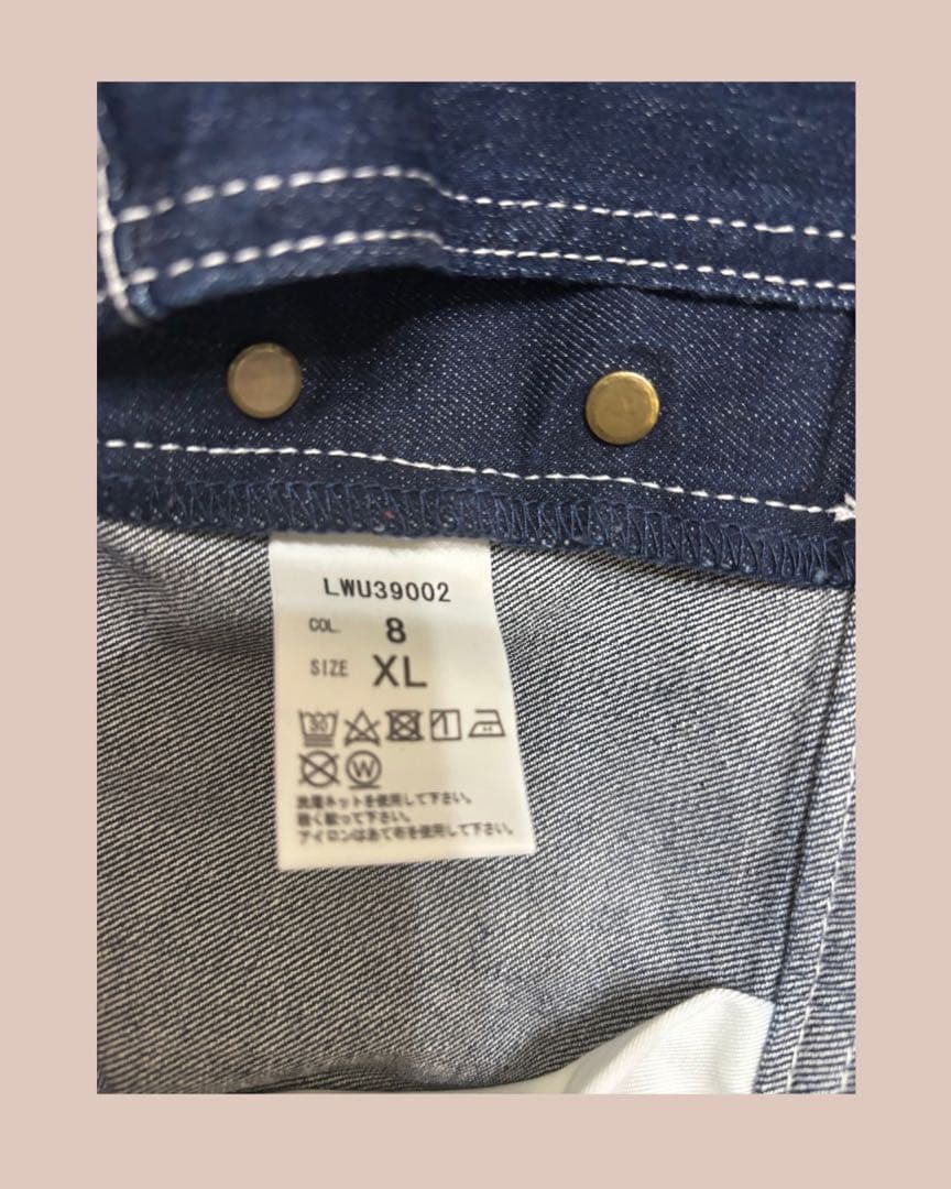 ⭕️ちゅう Lee ダークブルー デニムオーバーオール