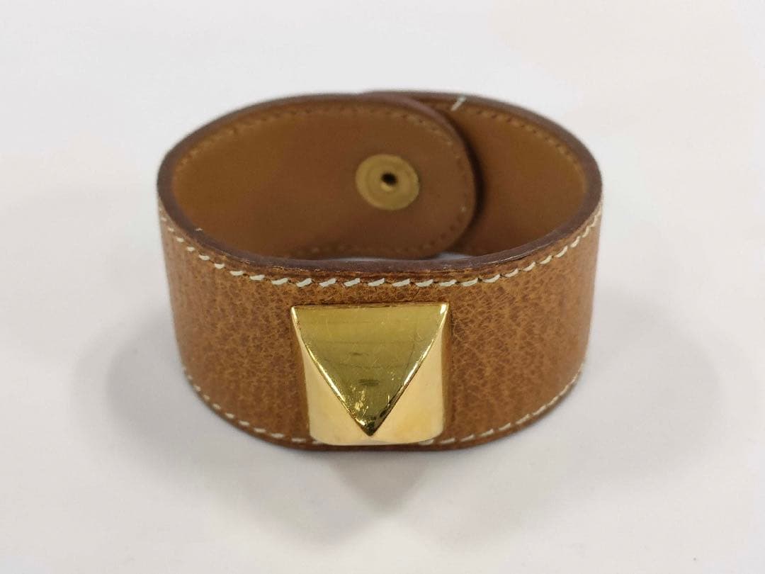 エルメス メドール ブレスレット バングル ブラウン ゴールド HERMES