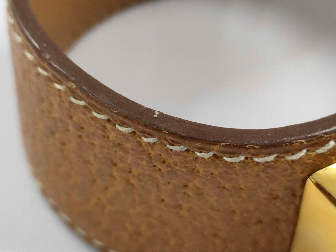 エルメス メドール ブレスレット バングル ブラウン ゴールド HERMES