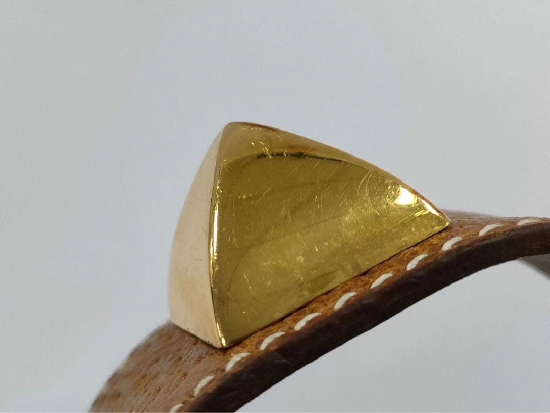 エルメス メドール ブレスレット バングル ブラウン ゴールド HERMES