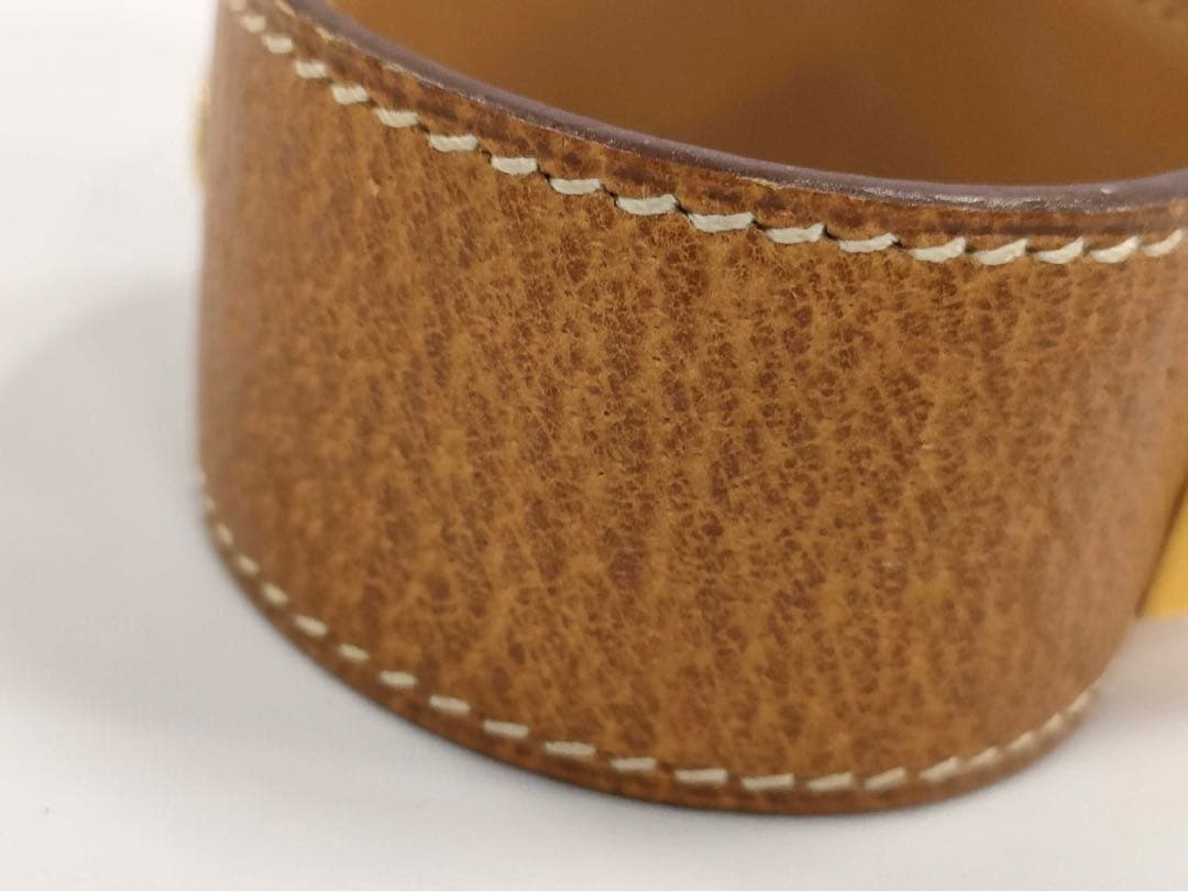 エルメス メドール ブレスレット バングル ブラウン ゴールド HERMES