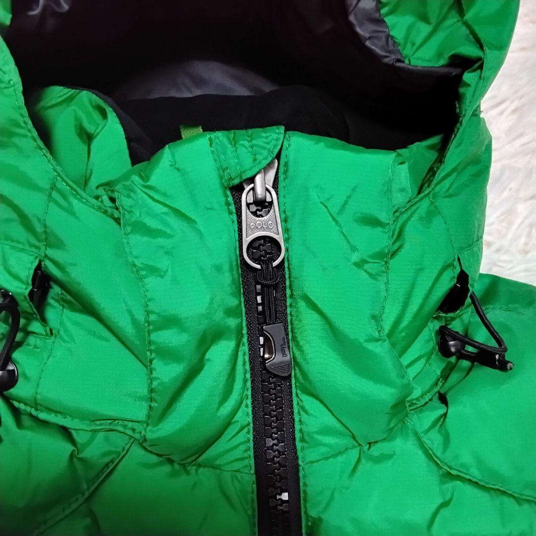 ポロバイラルフローレン フード付きダウンベスト ビッグポニー メンズS 星条旗