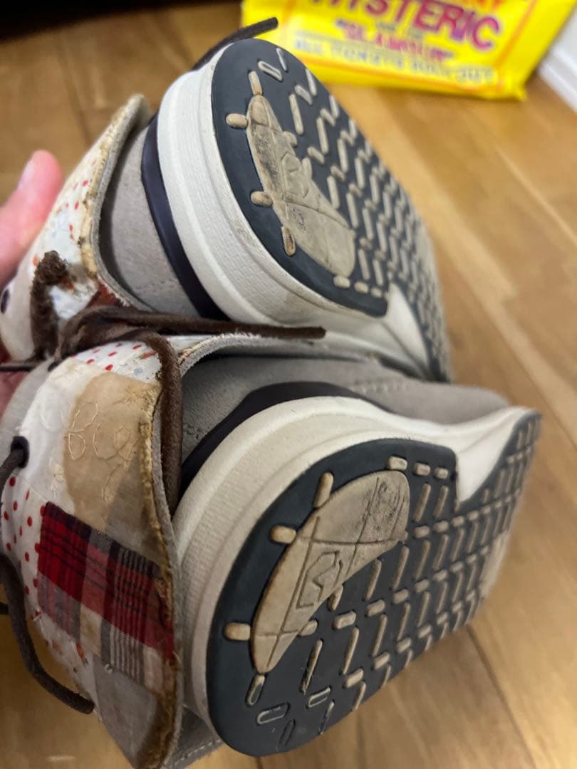 visvim fbt パッチワークベージュ スエード モカシン　サイズ10