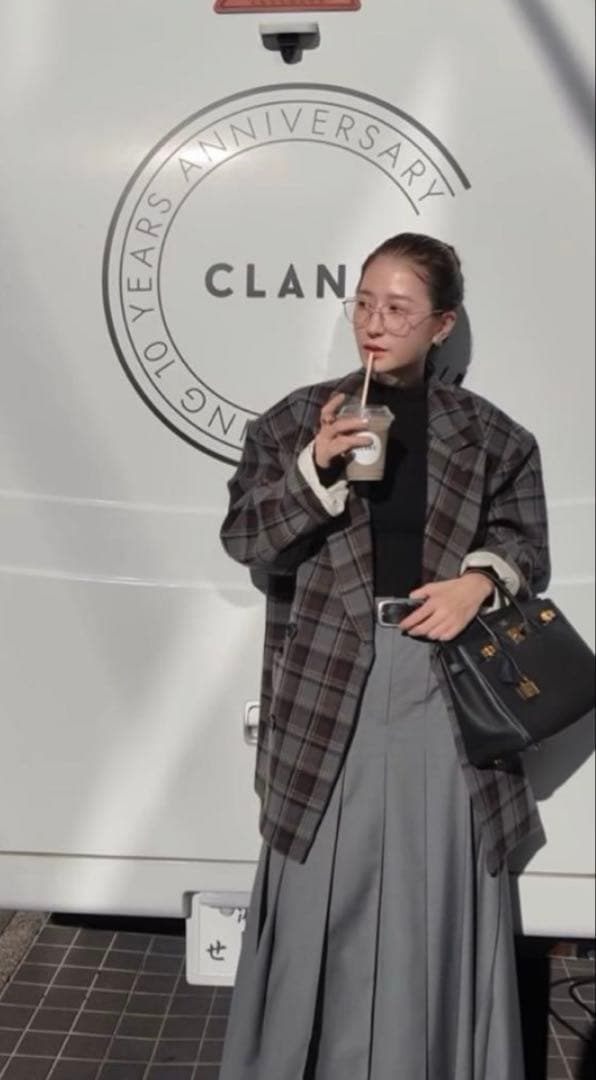 ジャケット・アウター CLANE OVER SHOULDER PEAKED LAPEL COAT