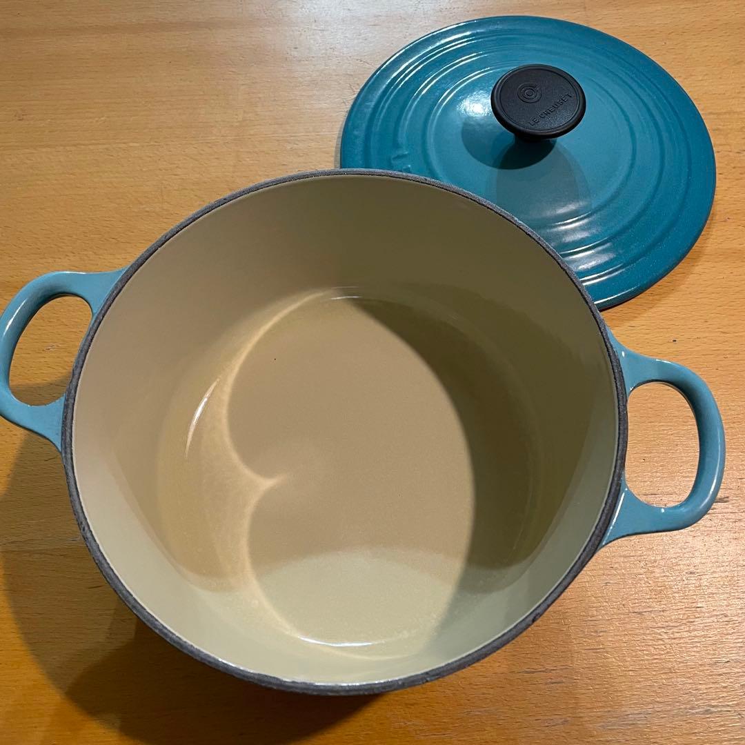 LE CREUSET ココットロンドルクルーゼカリビアンブルー18cm新品未使用