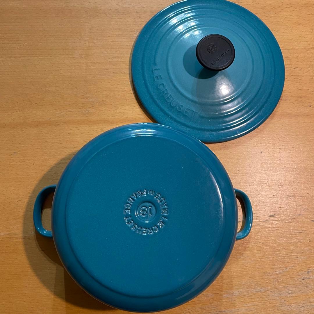 LE CREUSET ココットロンドルクルーゼカリビアンブルー18cm新品未使用