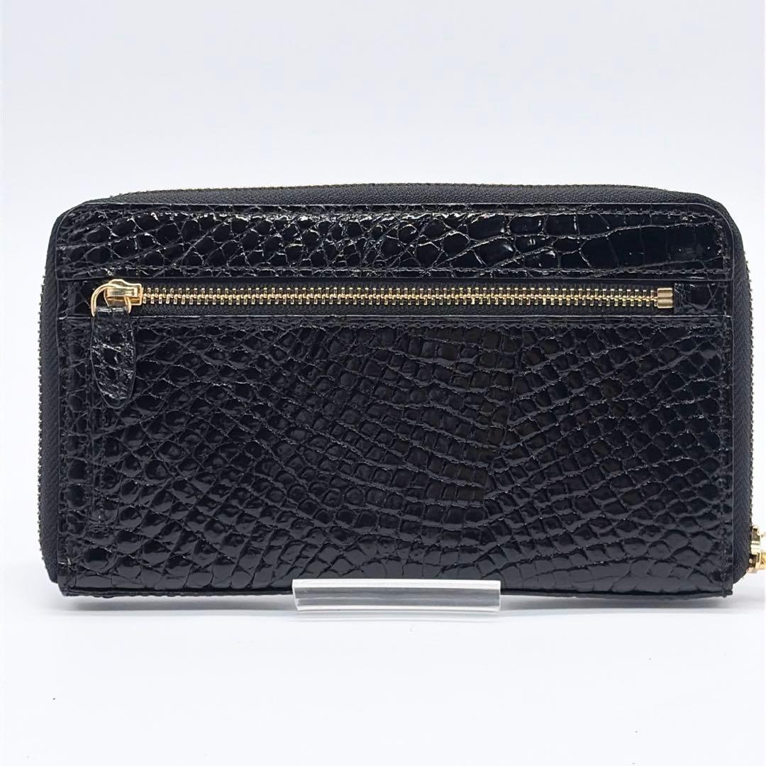 新品未使用 JRA 長財布 財布 ラウンドファスナー ブラック クロコダイル