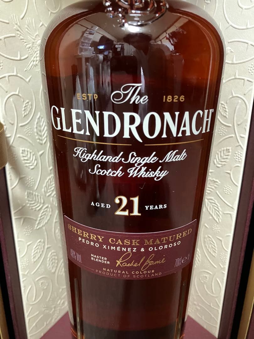 回転化粧箱グレンドロナックGLENDRONACH 21年 シェリーカスク