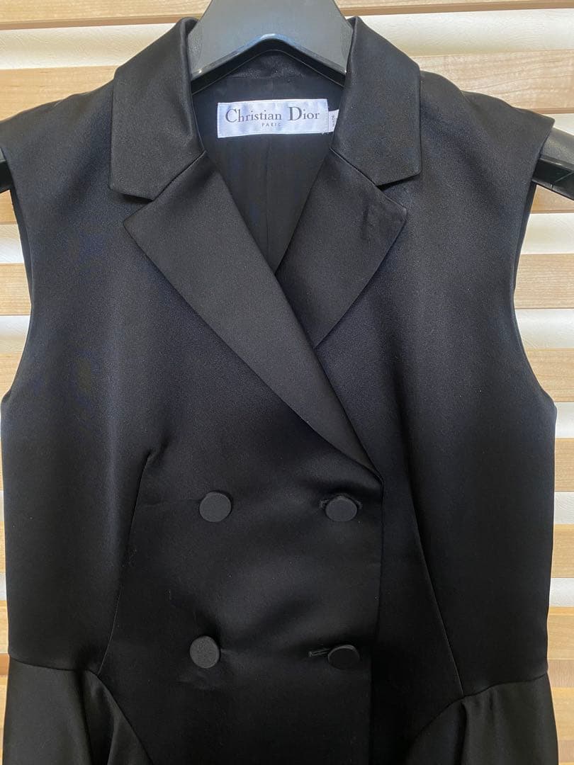 Christian Dior 黒ワンピース シルク100%