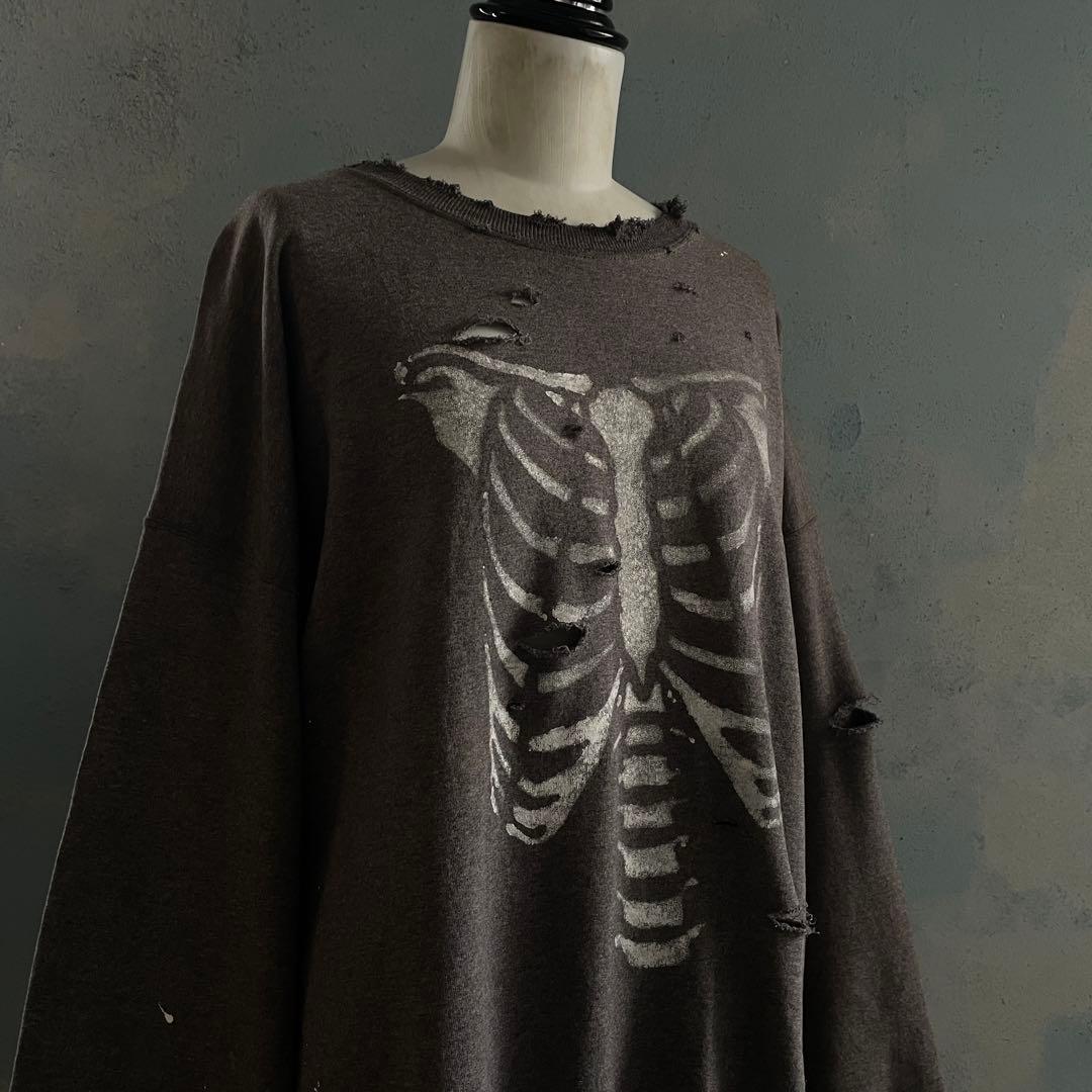 90s born paint“ grange”グレー”XL“boro sweat