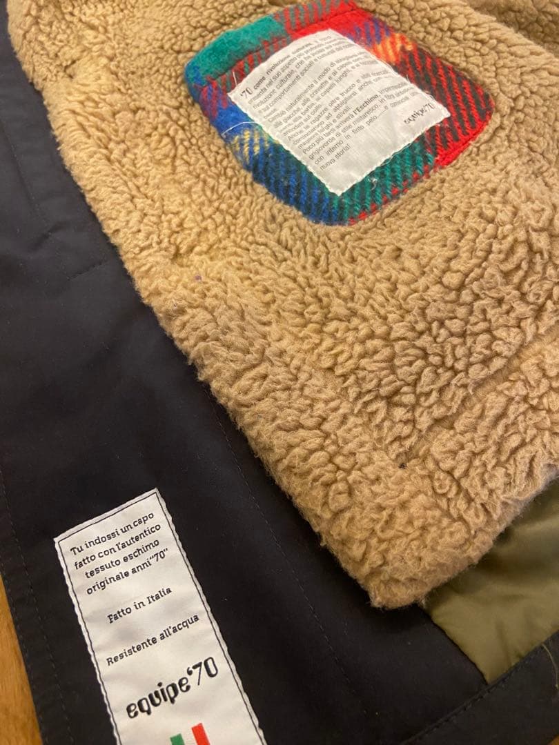 equipe'70 エキップセッタンタ　ミリタリーモッズコート　ボア取外し可