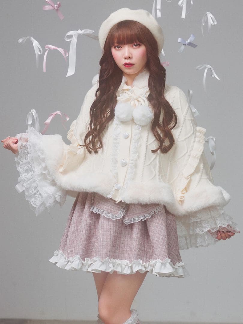 【最終値下げ】Ank Rouge うさちゃんニットポンチョ