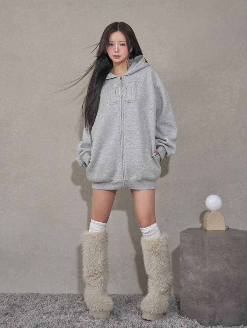 darich アップリケDDロゴパーカー GRY