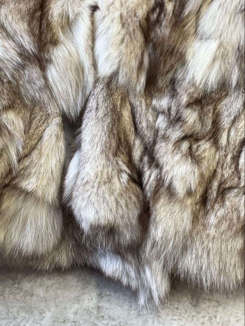 clear クリア ファーコート ブルーフォックス ハーフコート 毛皮 9号