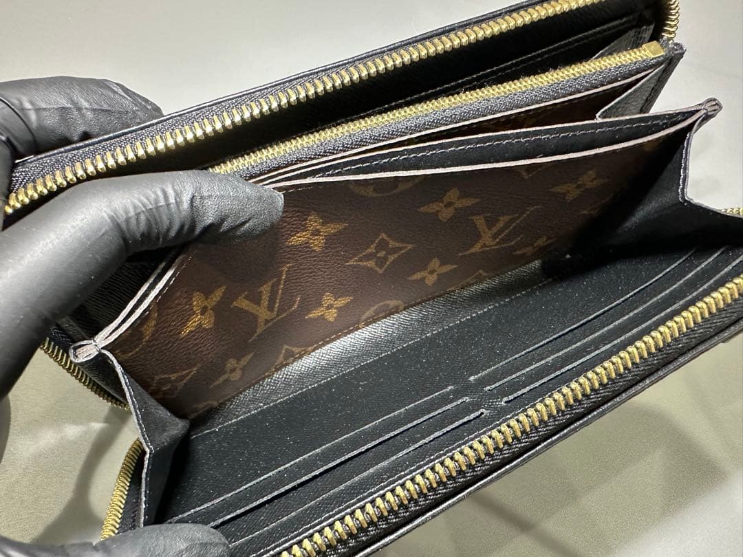 LOUIS VUITTON モノグラム ラウンド長財布 ブラウン ウィメンズ