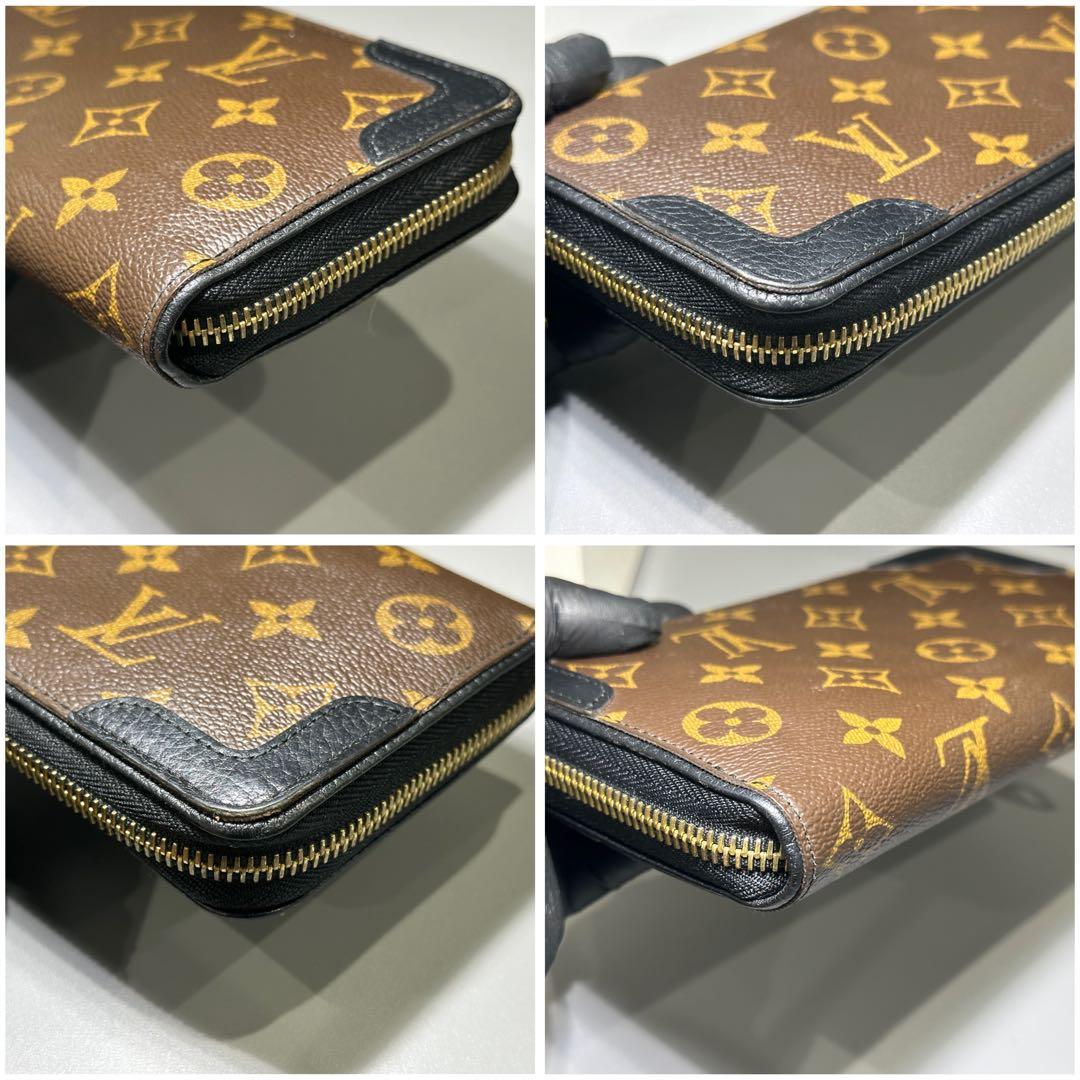 LOUIS VUITTON モノグラム ラウンド長財布 ブラウン ウィメンズ