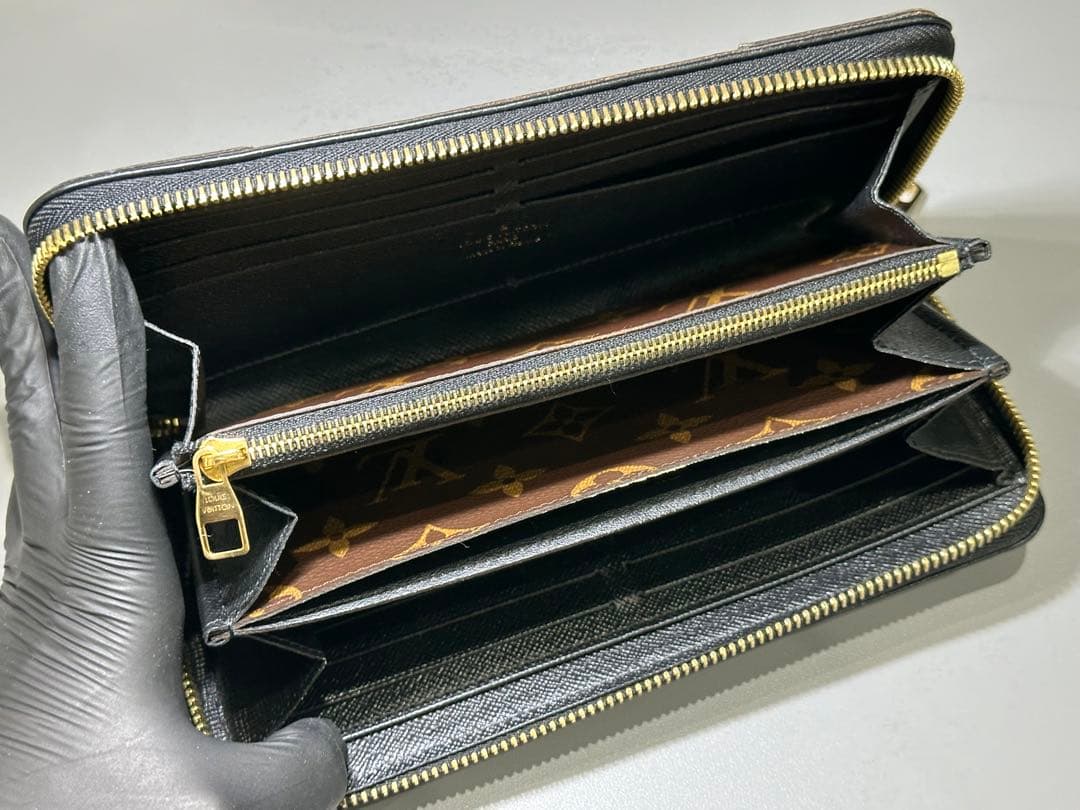 LOUIS VUITTON モノグラム ラウンド長財布 ブラウン ウィメンズ