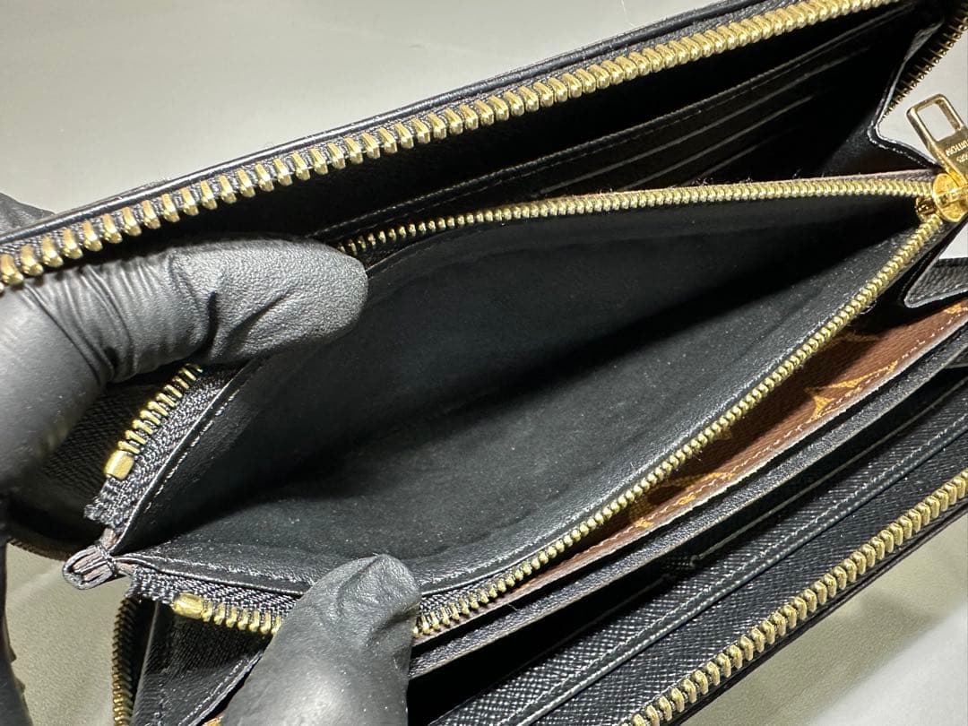 LOUIS VUITTON モノグラム ラウンド長財布 ブラウン ウィメンズ