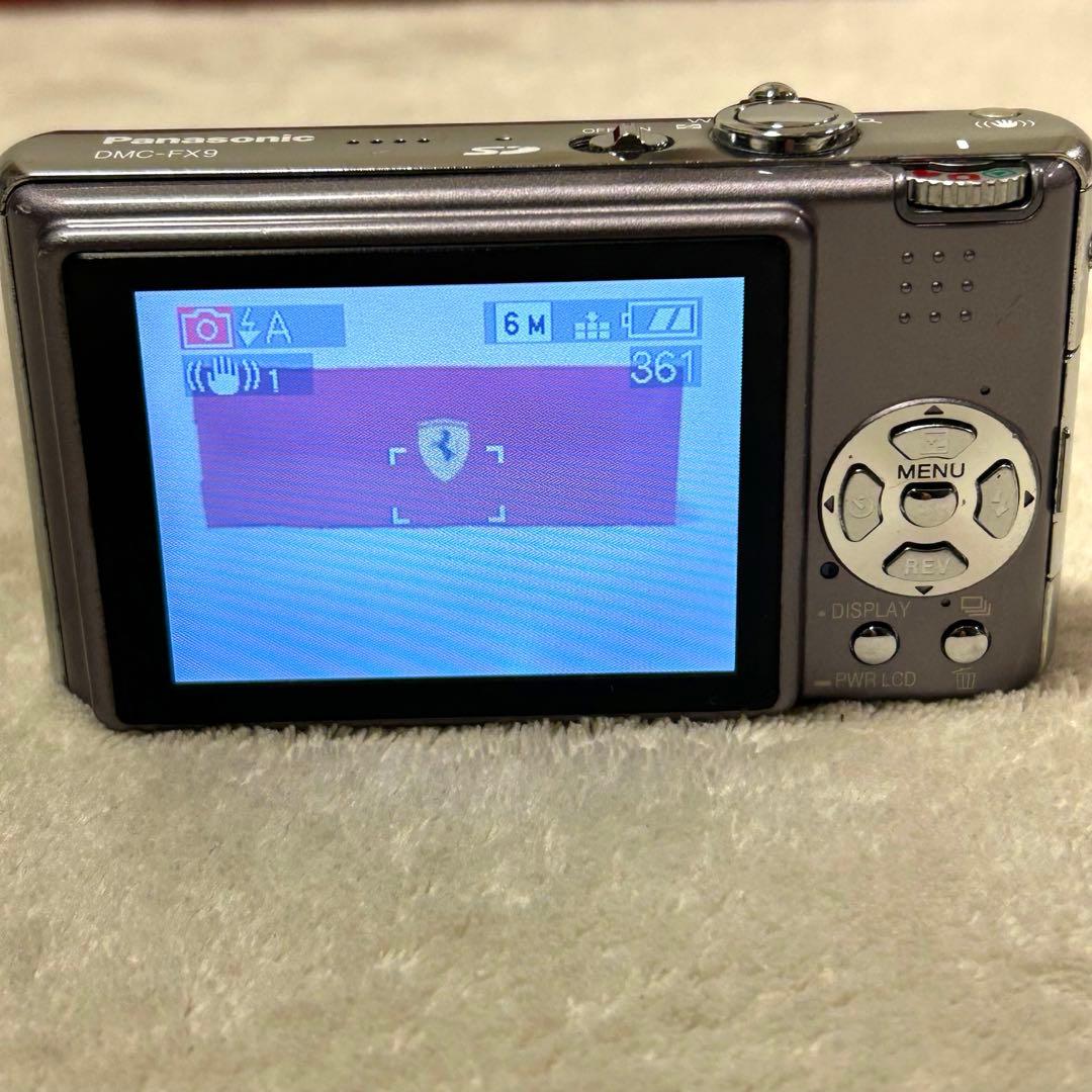 【美品 動作確認済】Panasonic LUMIX DMC-FX9 モーブグレー