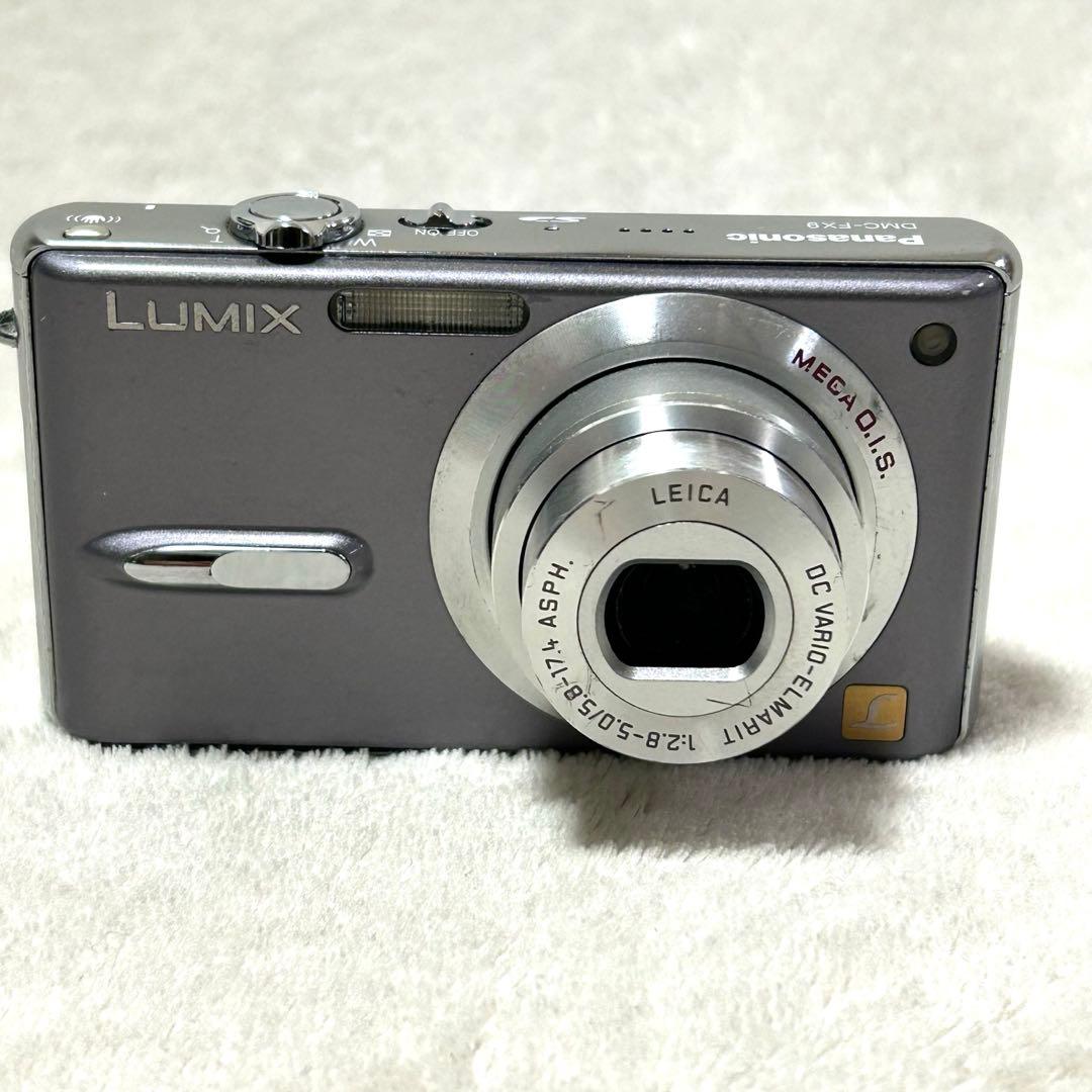 【美品 動作確認済】Panasonic LUMIX DMC-FX9 モーブグレー