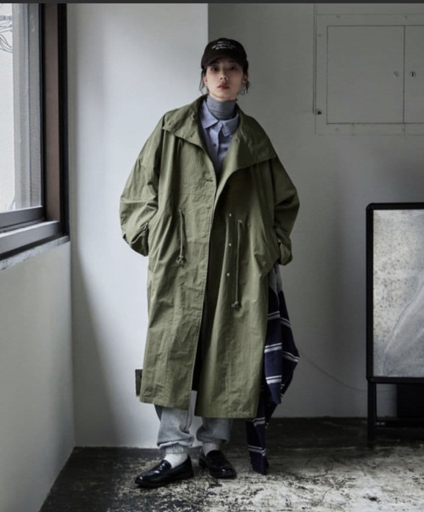 【完売品】【新品】etoll.スタンドカラーミリタリーコート