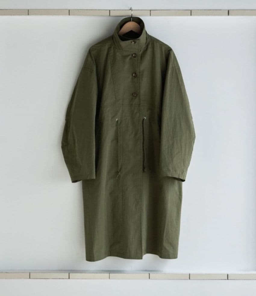 【完売品】【新品】etoll.スタンドカラーミリタリーコート