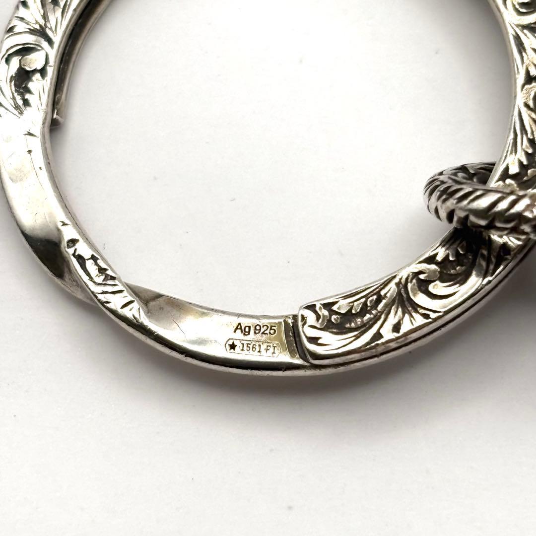 グッチ キーリング アラベスク インターロッキング シルバー 銀 925