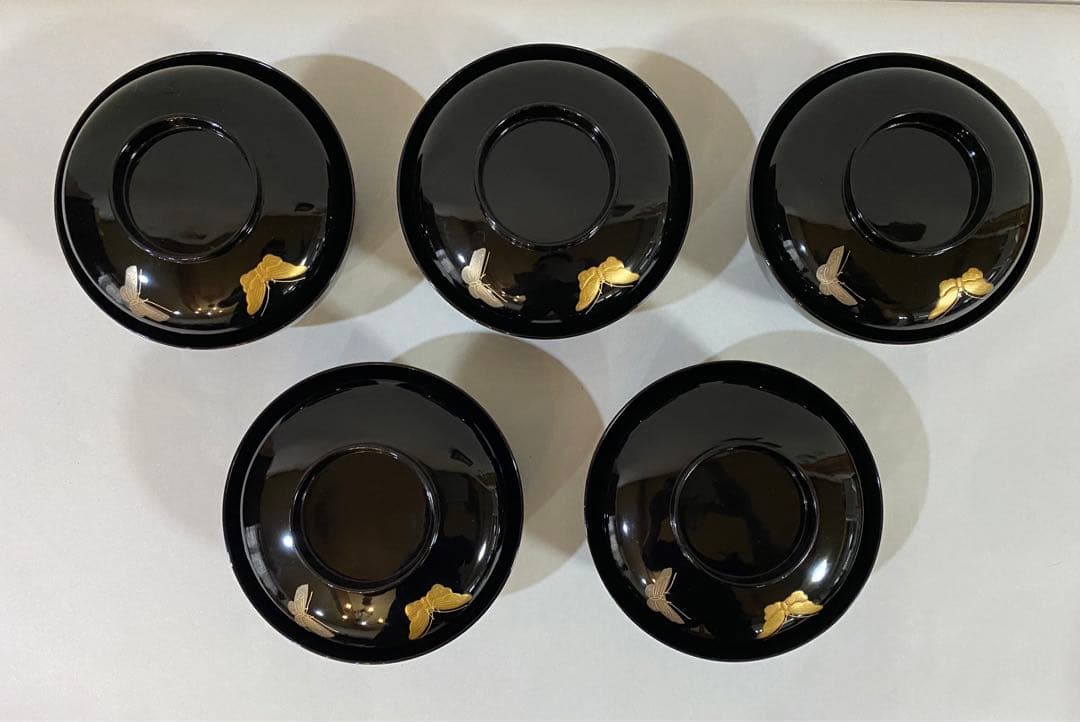 輪島塗　金蒔絵　お椀5客セット　茶道具　懐石道具