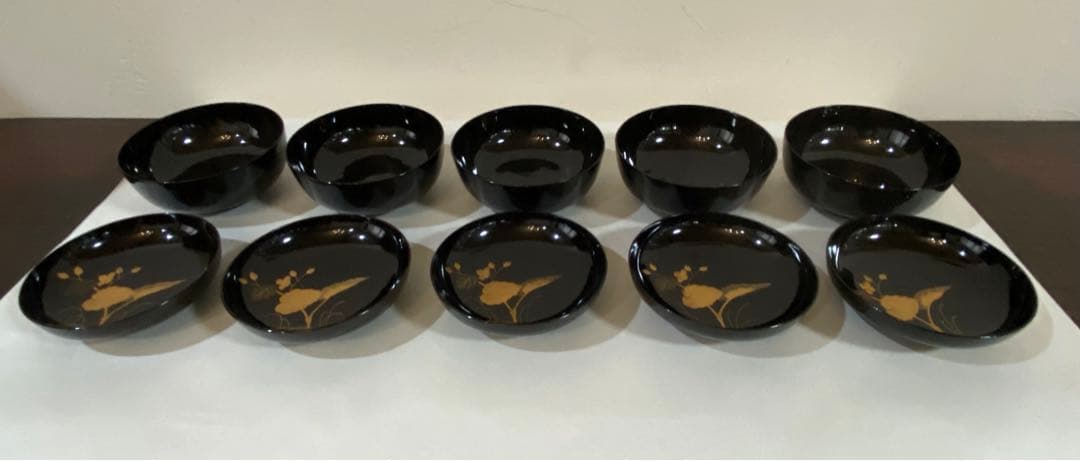 輪島塗　金蒔絵　お椀5客セット　茶道具　懐石道具