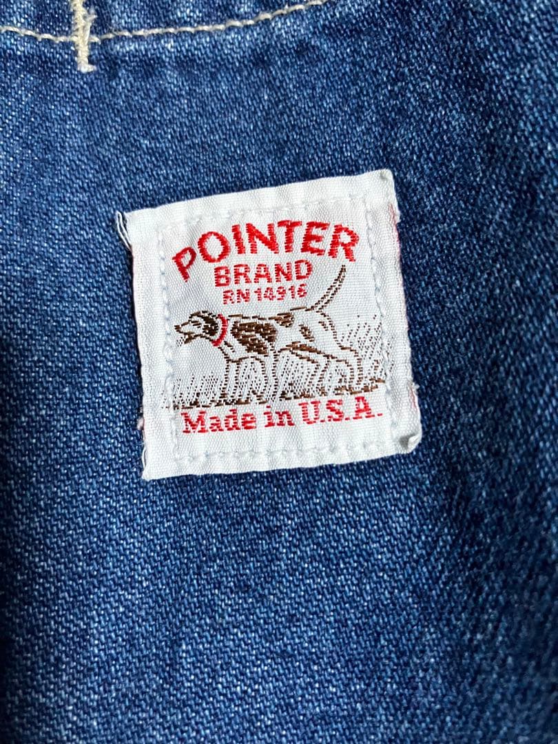 ポインター　襟コーデュロイ 裏地 ブランケット　デニム カバーオール　USA製